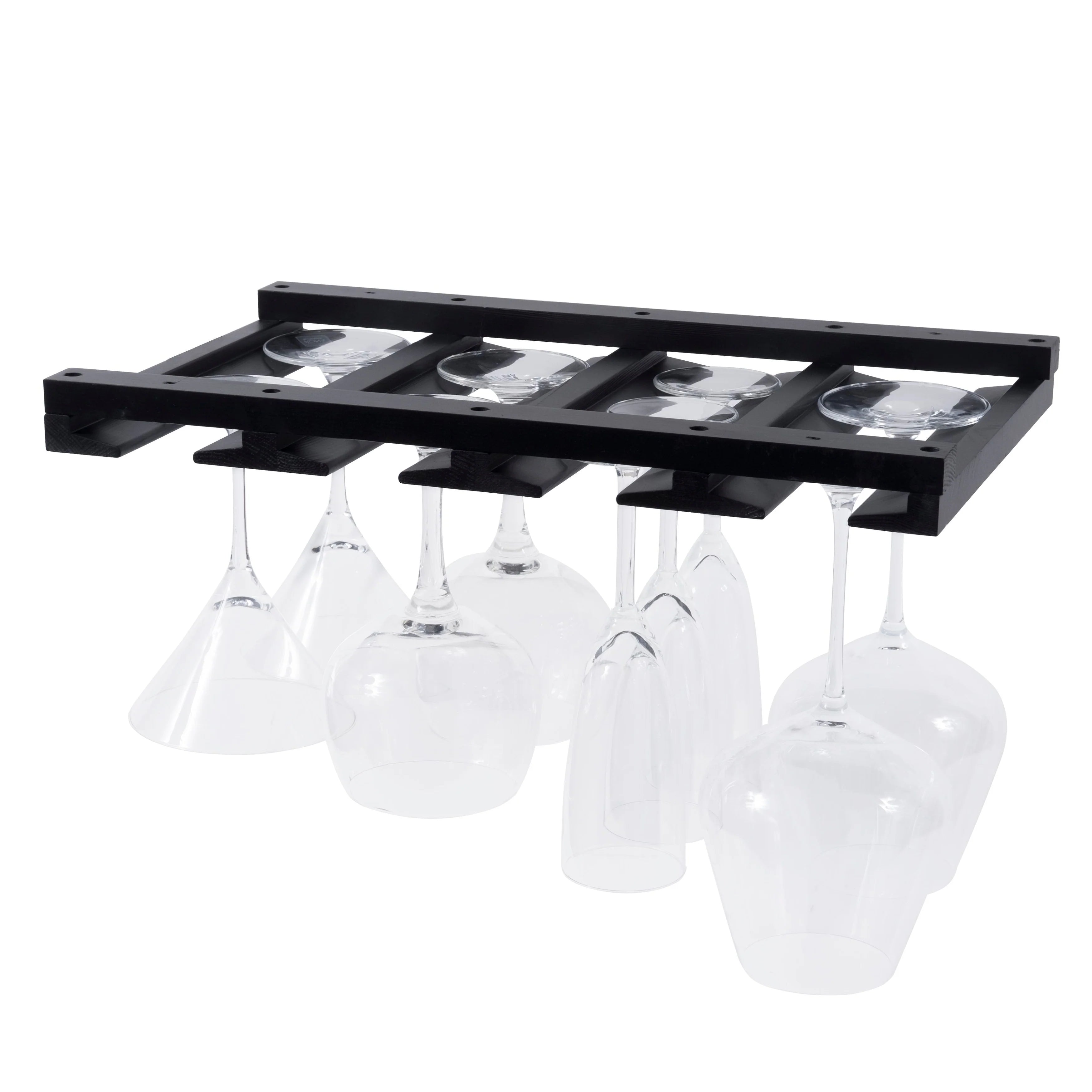 Rustic State Under Cabinet Wooden Stemware Rack Holder 17"x10"