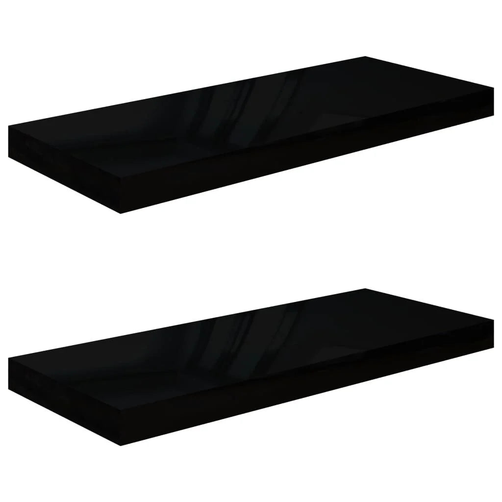 Floating Wall Shelves 2 pcs 23.6"x9.3"x1.5" MDF - 23.6" x 9.3" x 1.5" (L x W x H)
