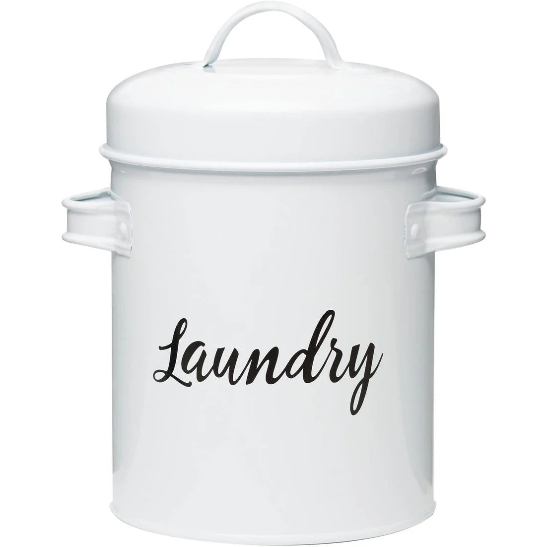 Amici Home Launderette Metal Canister Laundry Detergent Storage Tin