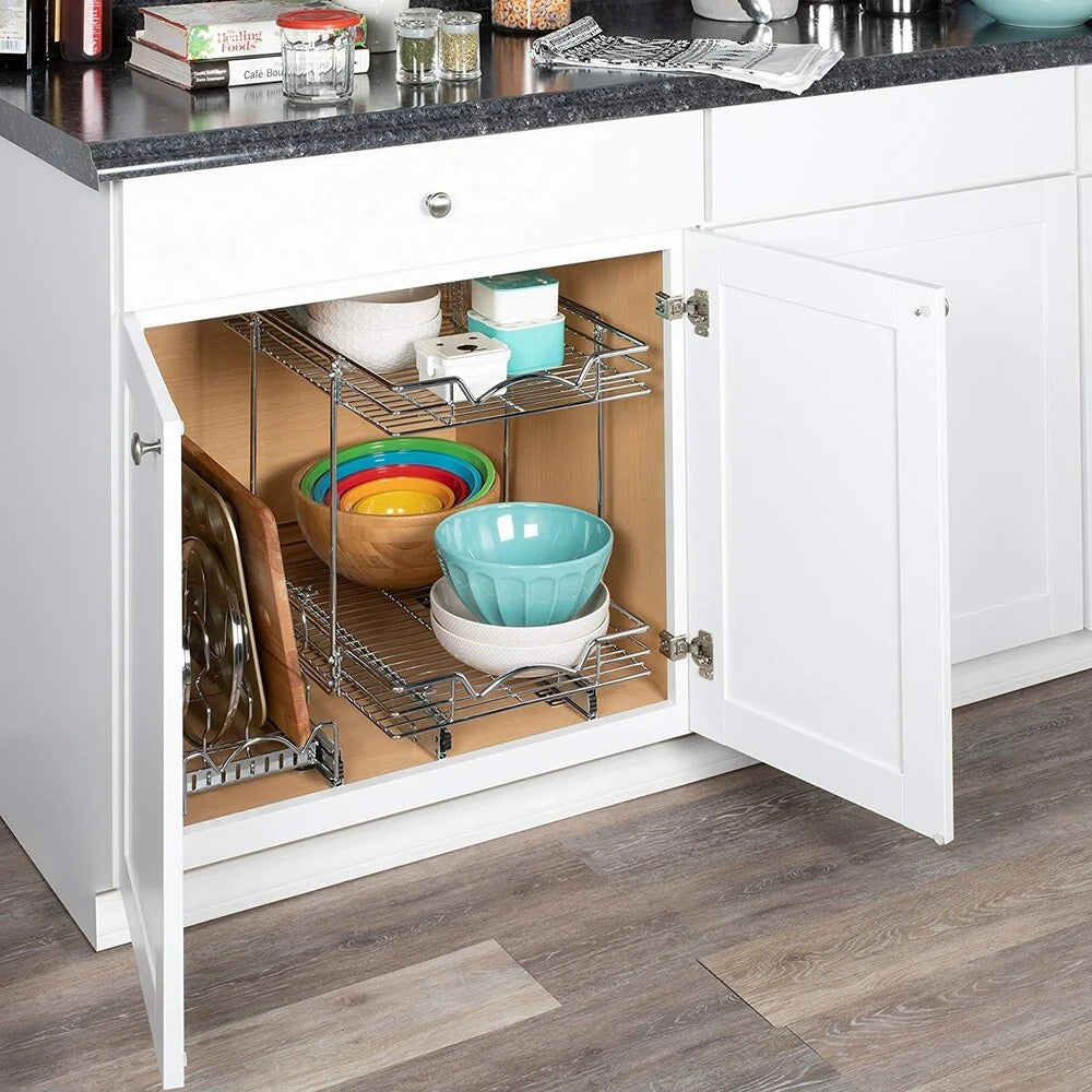 Slide Cabinet Organizer -14"Wx21"Dx17-3/4"H, Min 15-1/2" Cabinet width