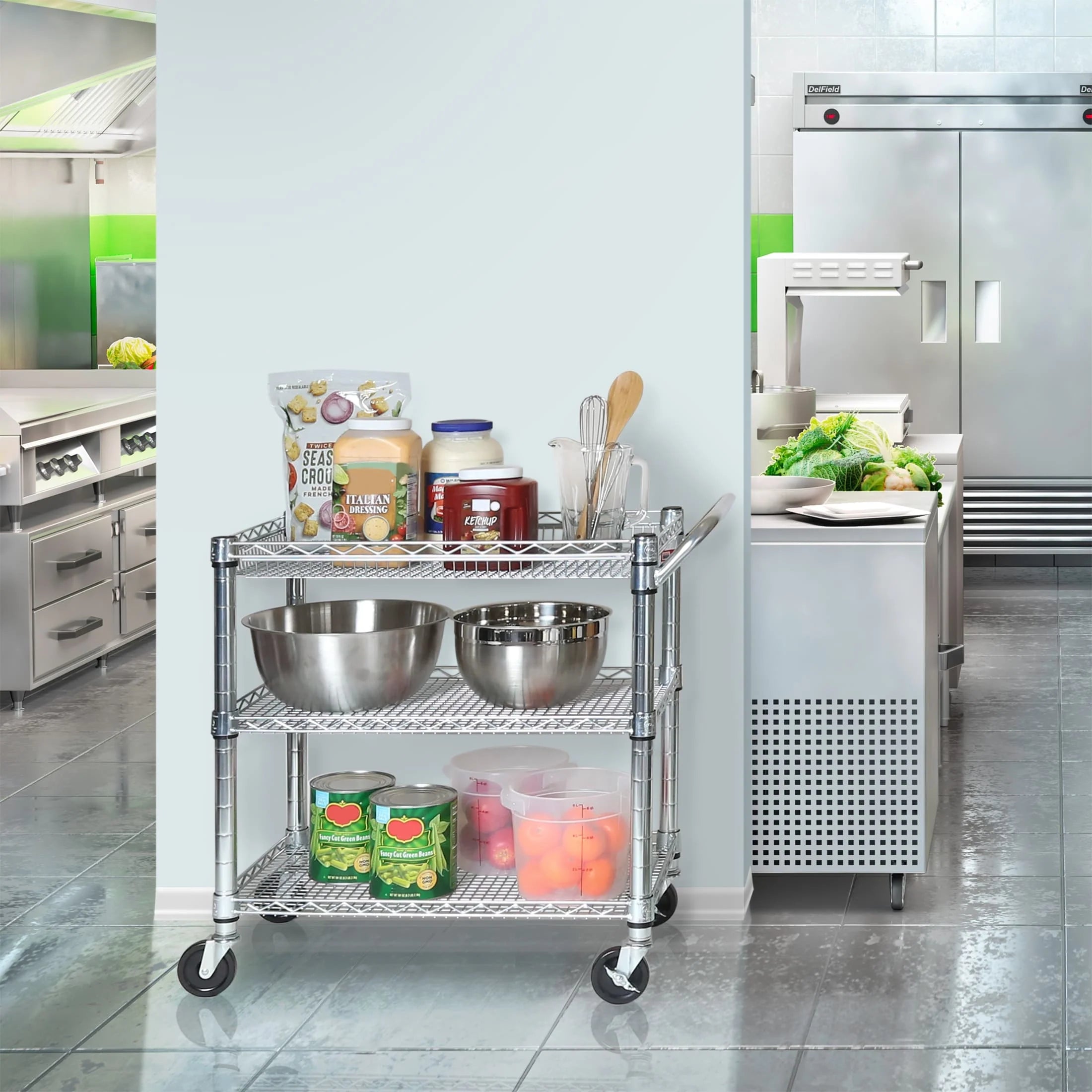 Seville Classics Heavy-Duty Commercial-Grade Utility Cart, NSF Listed