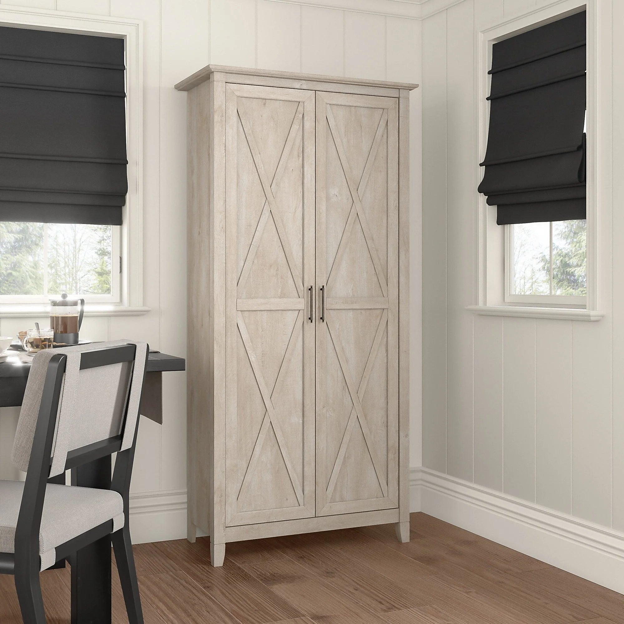 Key West Tall Kitchen Pantry Cabinet with Doors by Bush Furniture