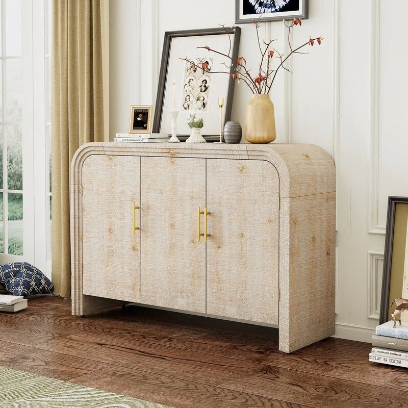 47.2''W Sideboard with Gold Handles and Adjustable Dividers - N/A