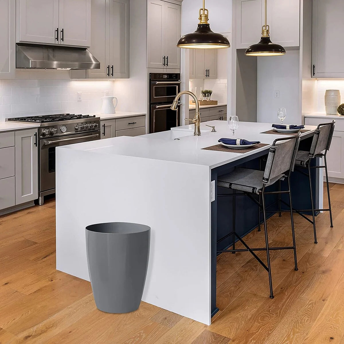Small Trash Can – Open Top Garbage Cans for Kitchen, Office, Dorm, Bathroom, etc. –Waste Can for Compact/Tight Spaces