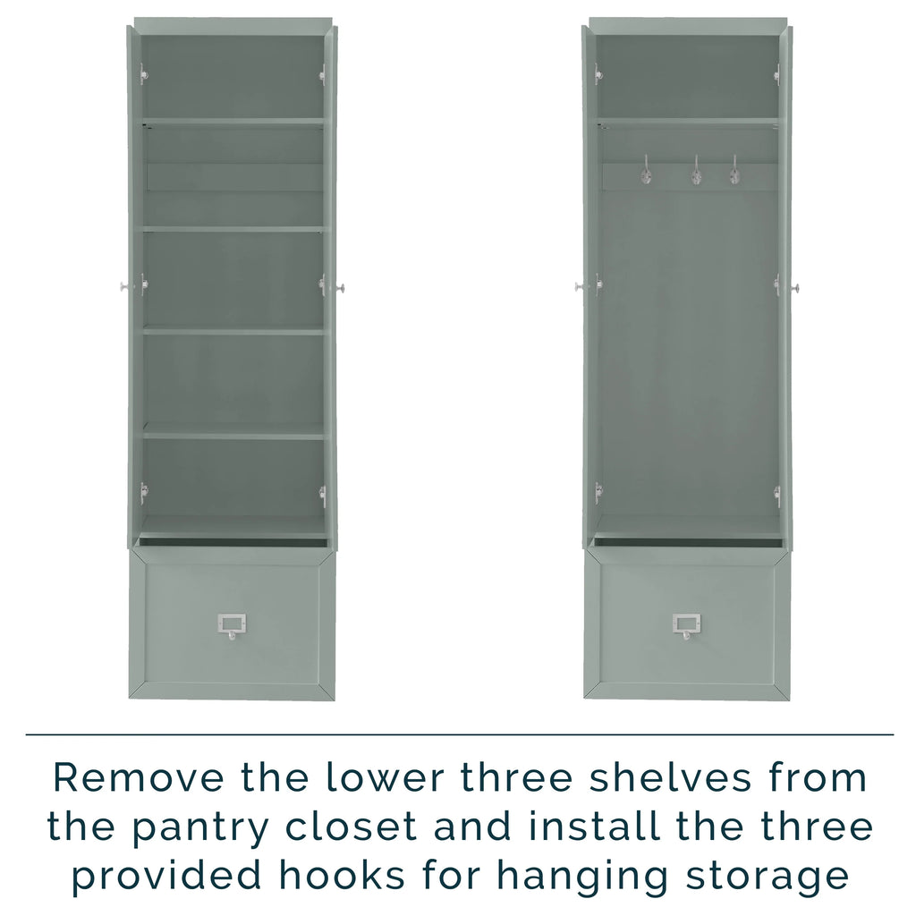 Crosley Harper Convertible Pantry Closet - 12.5" x 22" x 74"