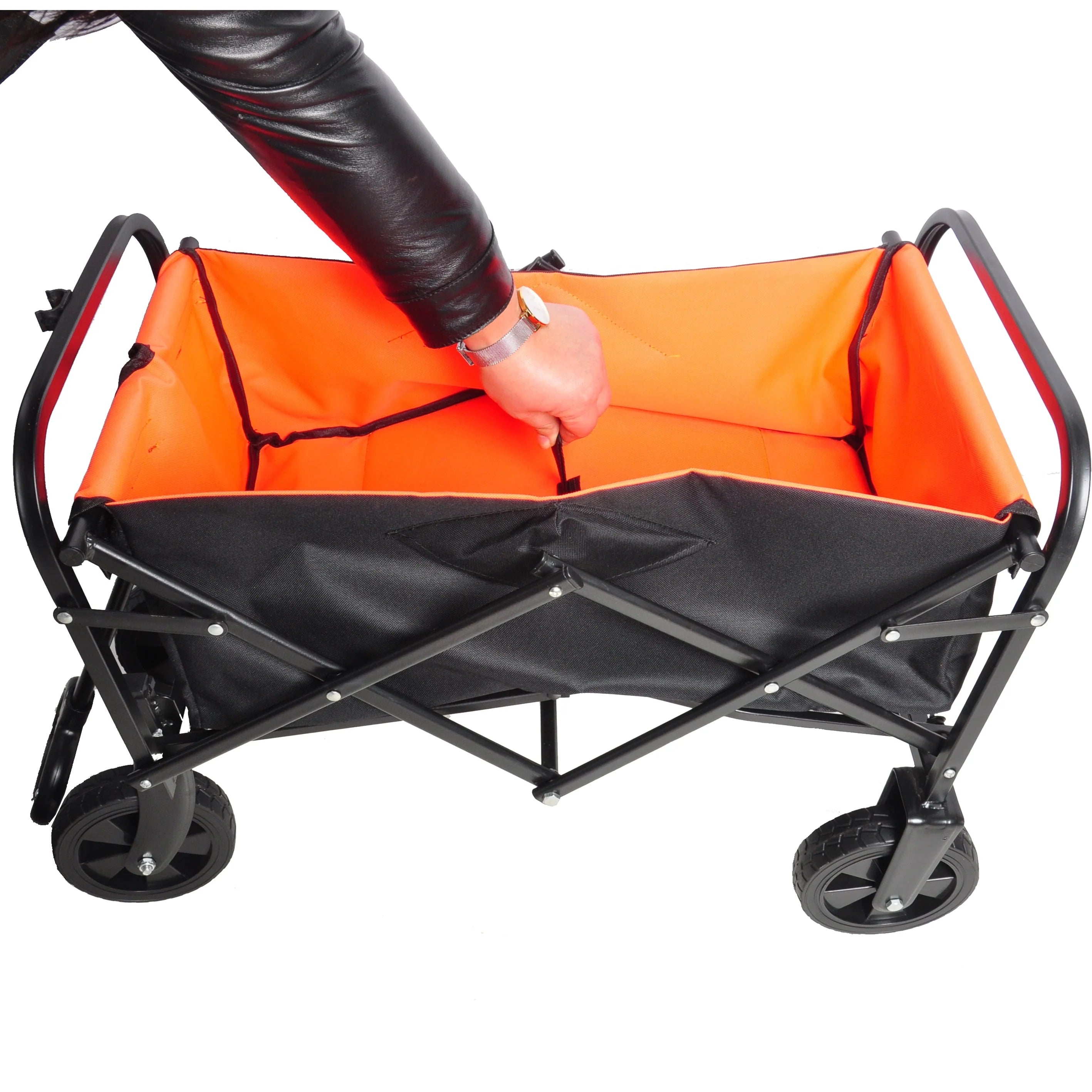Mini Folding Shopping and Beach Cart with Steel Frame