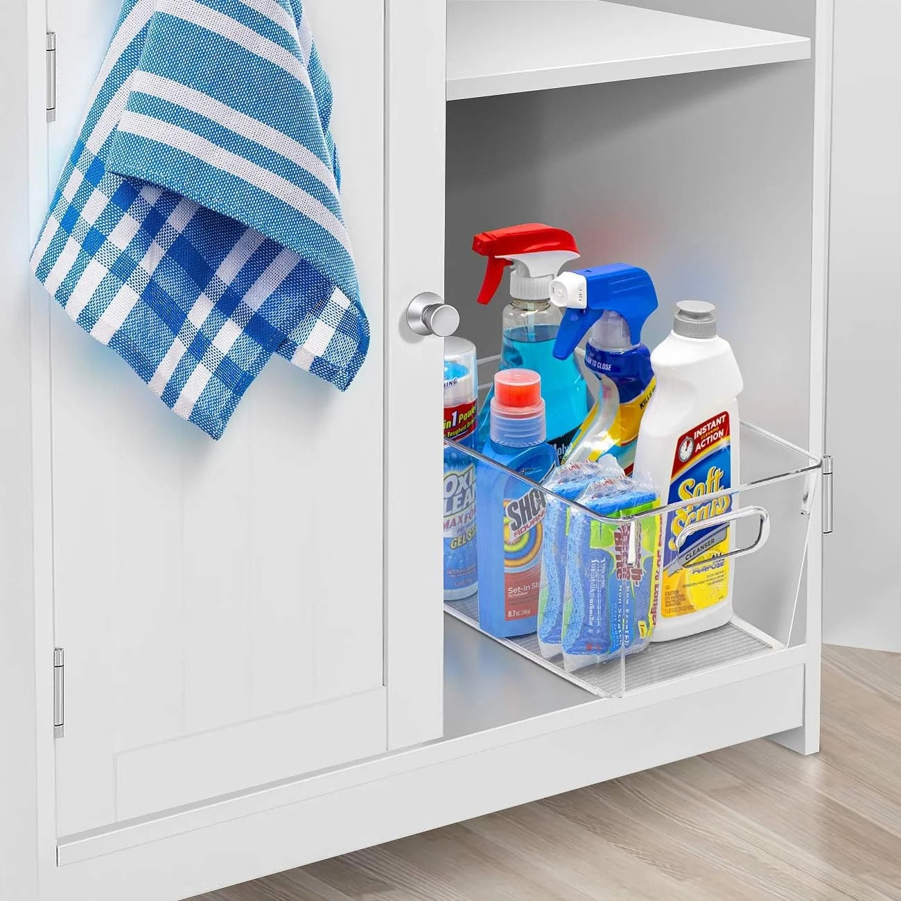 Sorbus Plastic Storage Bins Clear Pantry Organizer Box Bin Containers