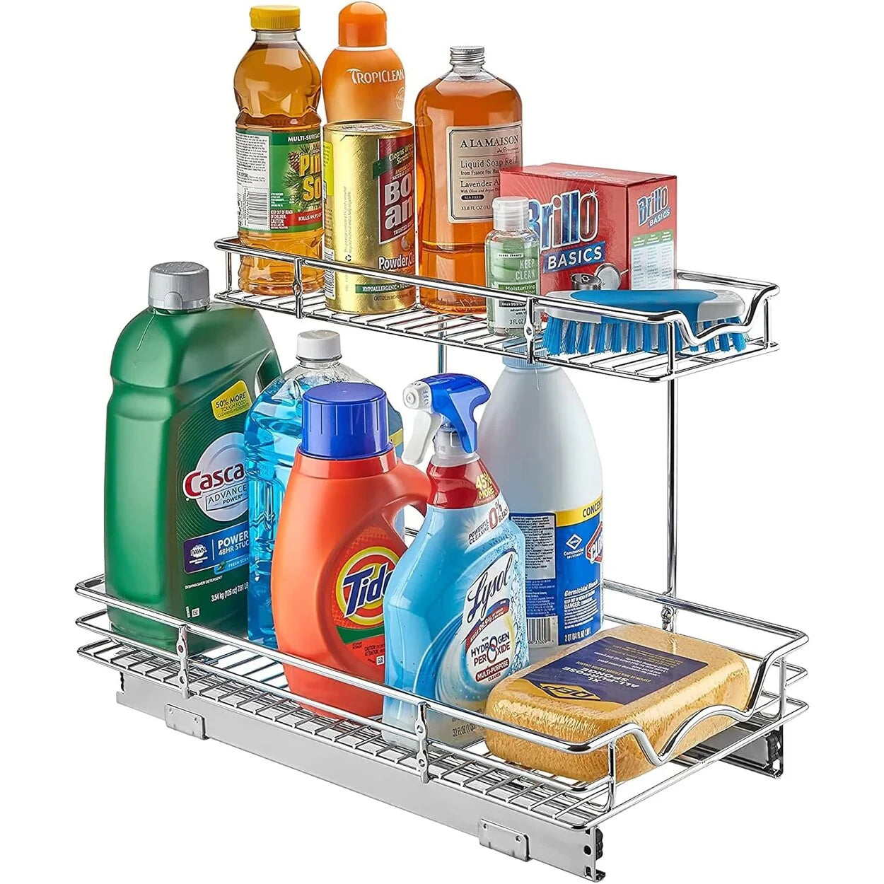 Hold N' Storage - 2 Tiers Under the Sink Organizer and Storage Pull Out