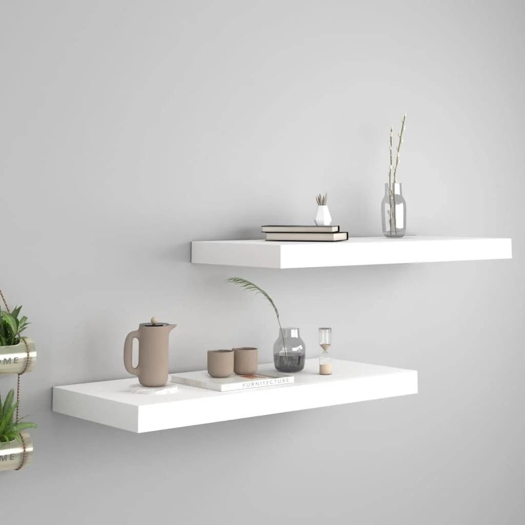 Floating Wall Shelves 2 pcs 23.6"x9.3"x1.5" MDF - 23.6" x 9.3" x 1.5" (L x W x H)