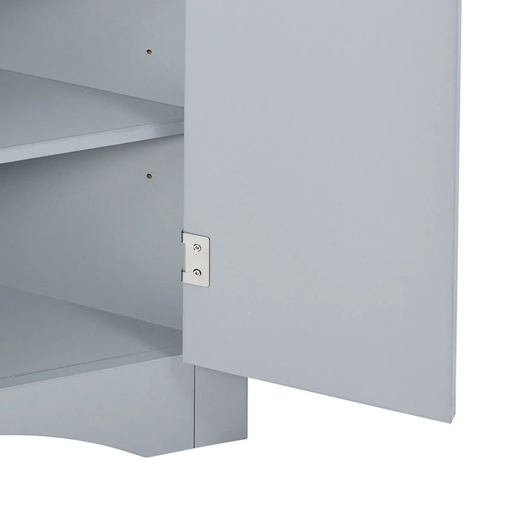 Modern Stylish Triangle Corner Storage Cabinet with Two Adjustable Internal Shelves