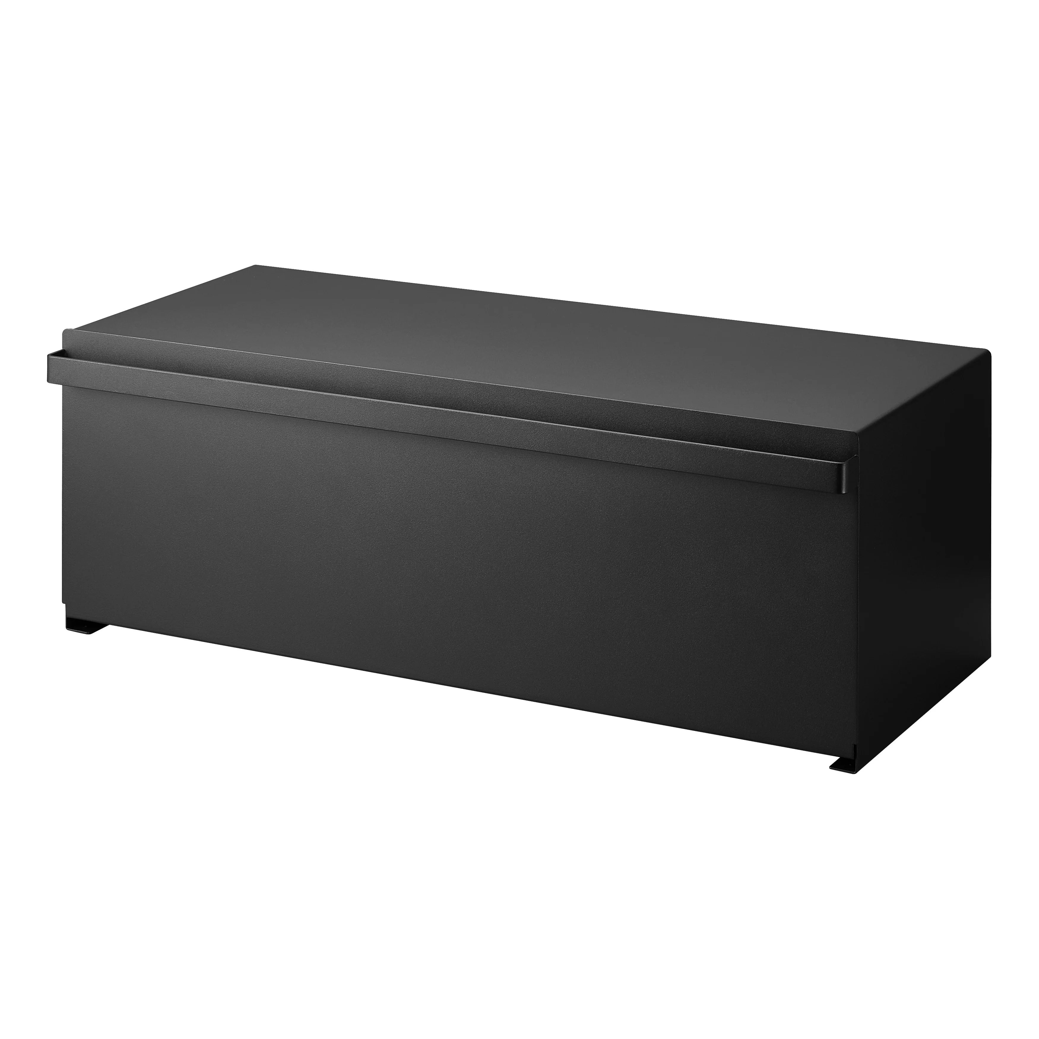 Yamazaki Home Bread Box - Wide, Steel, 32L, Holds 22 lbs - L 11.81 x W 24.49 x H 8.66 inches
