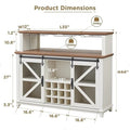Farmhouse Coffee Bar Cabinet, Wine Bar Cabinet, Kitchen Buffet Cabinet