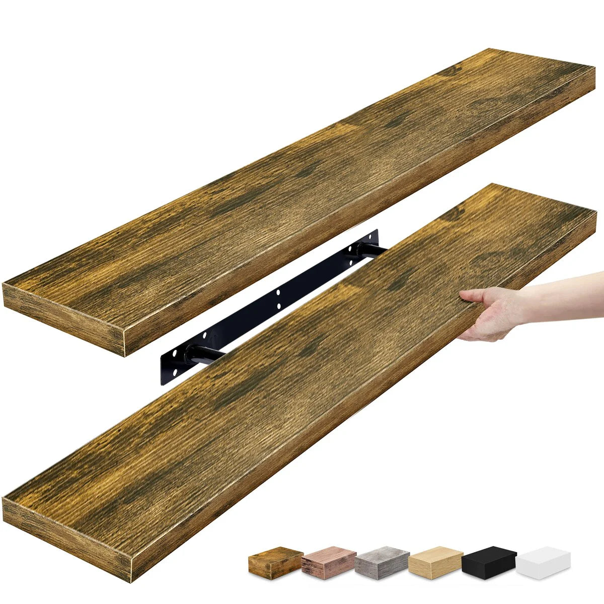 Sorbus Long Floating Shelves for Wall Set of 2 - 35"L x 9"W x 1.5"H