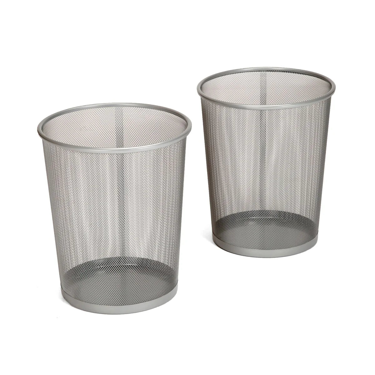 Seville Classics 6 Gal. Round Mesh Trash Can Recycling Bin (2-Pack)