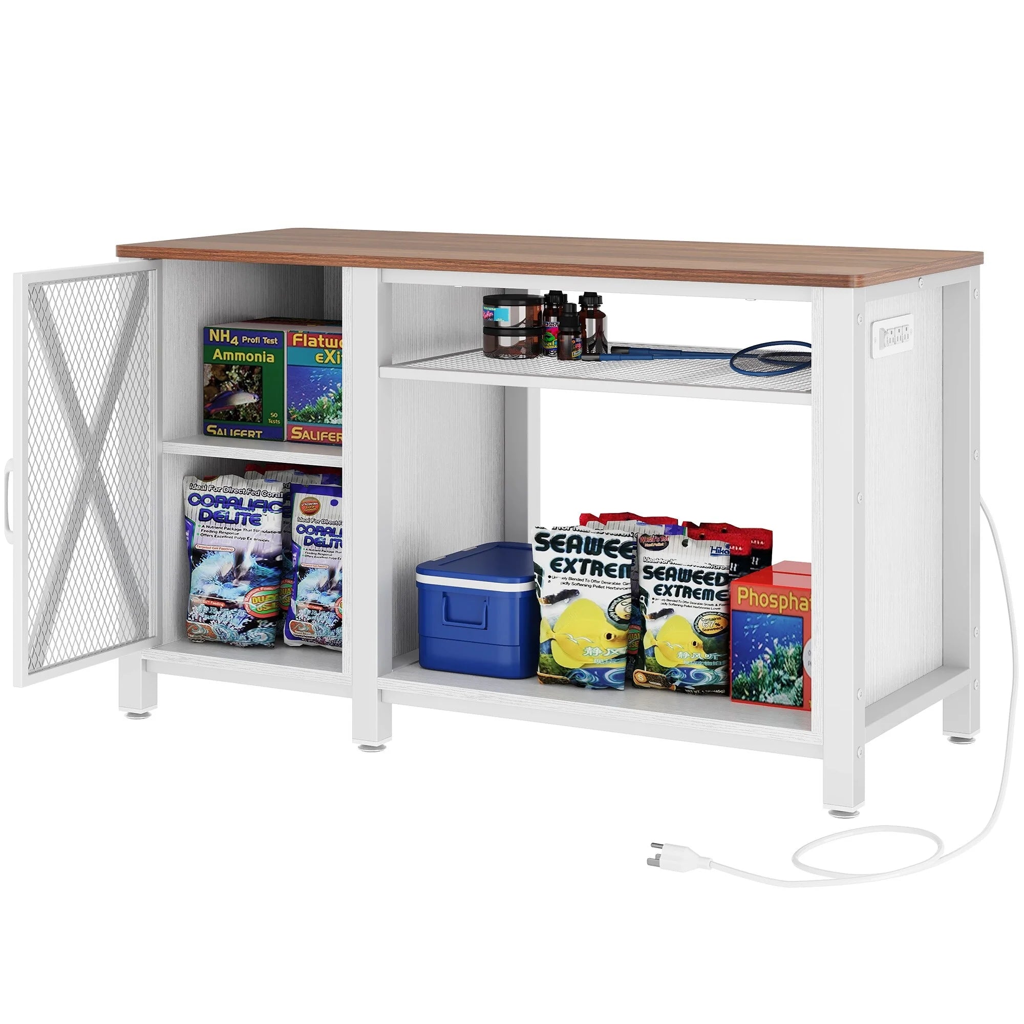 Moasis 55-75 Gallon Aquarium Stand with Power Outlets,Fish Tank Stand with Storage Cabinet