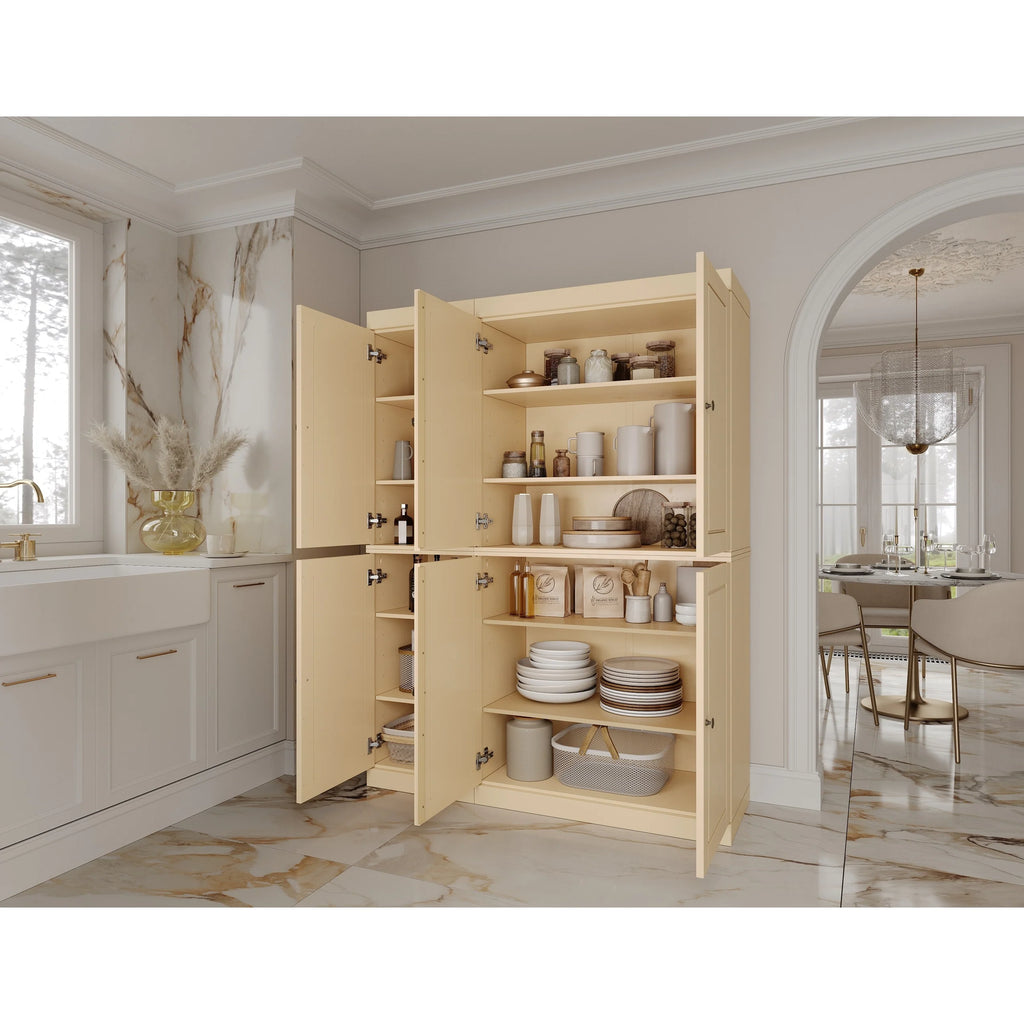 Palace Imports 100% Solid Wood 48.5" China Pantry Cabinet with Solid or Clear Glass Doors and Adjustable Shelves - 48.5" x 71.5"