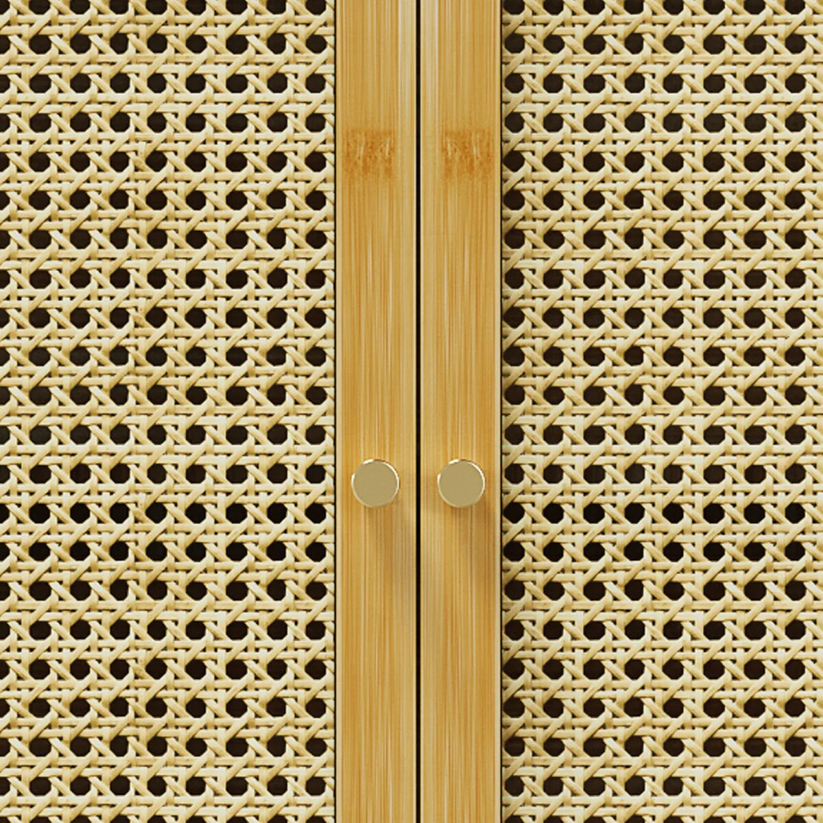 Bamboo Wall Mounted Cabinet Hanging Storage Cabinet with 3 Shelves
