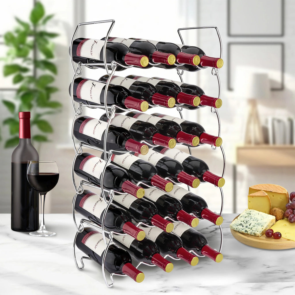 Metal Detachable Wine Rack - 3 Tier, Copper - 14" L x 16.5" W x 7" D