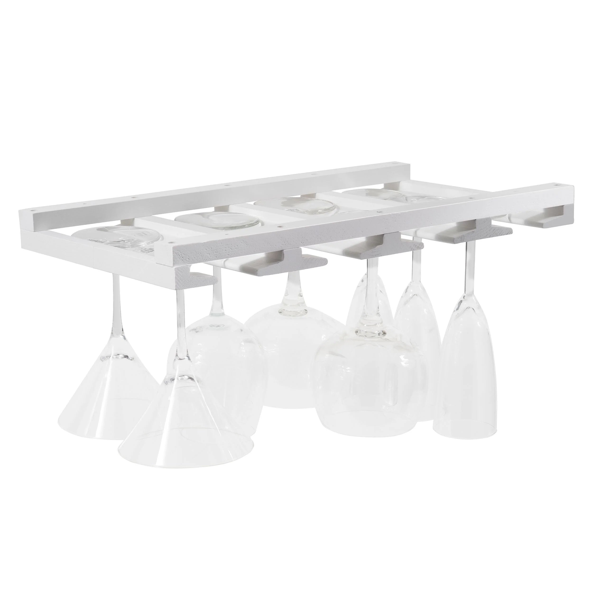Rustic State Under Cabinet Wooden Stemware Rack Holder 17"x10"
