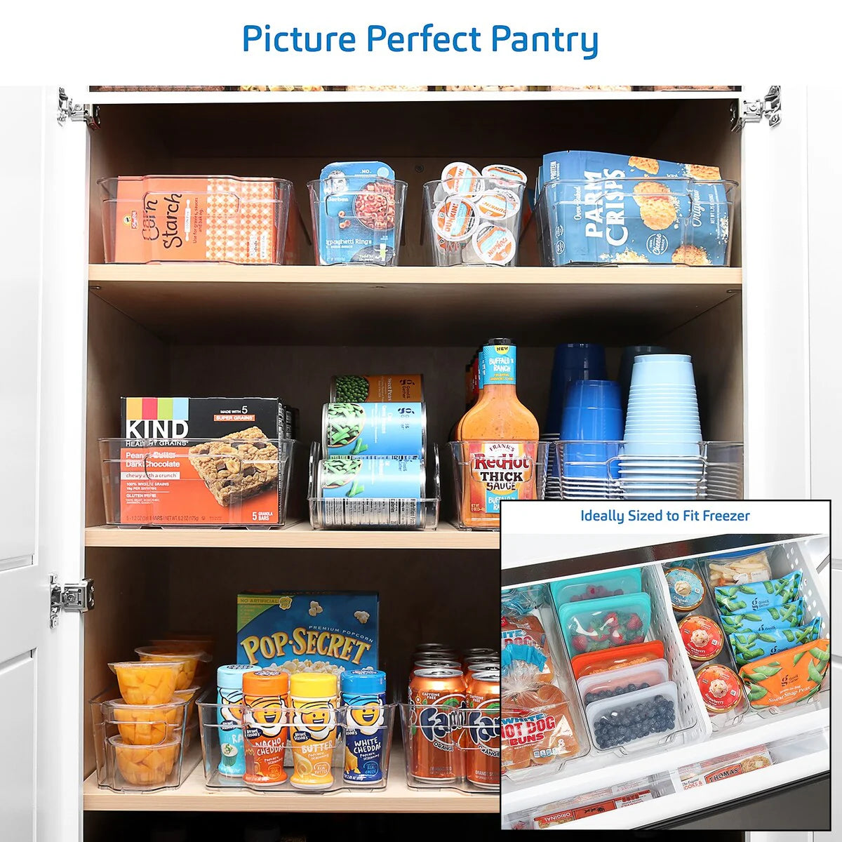 StorageBud Stackable Fridge Organizer Bins