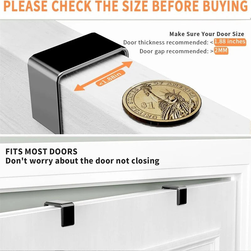 9Tier Over The Door Pantry Organizer Rack Metal Pantry Organization - 6"D x 16"W x 74.8"H