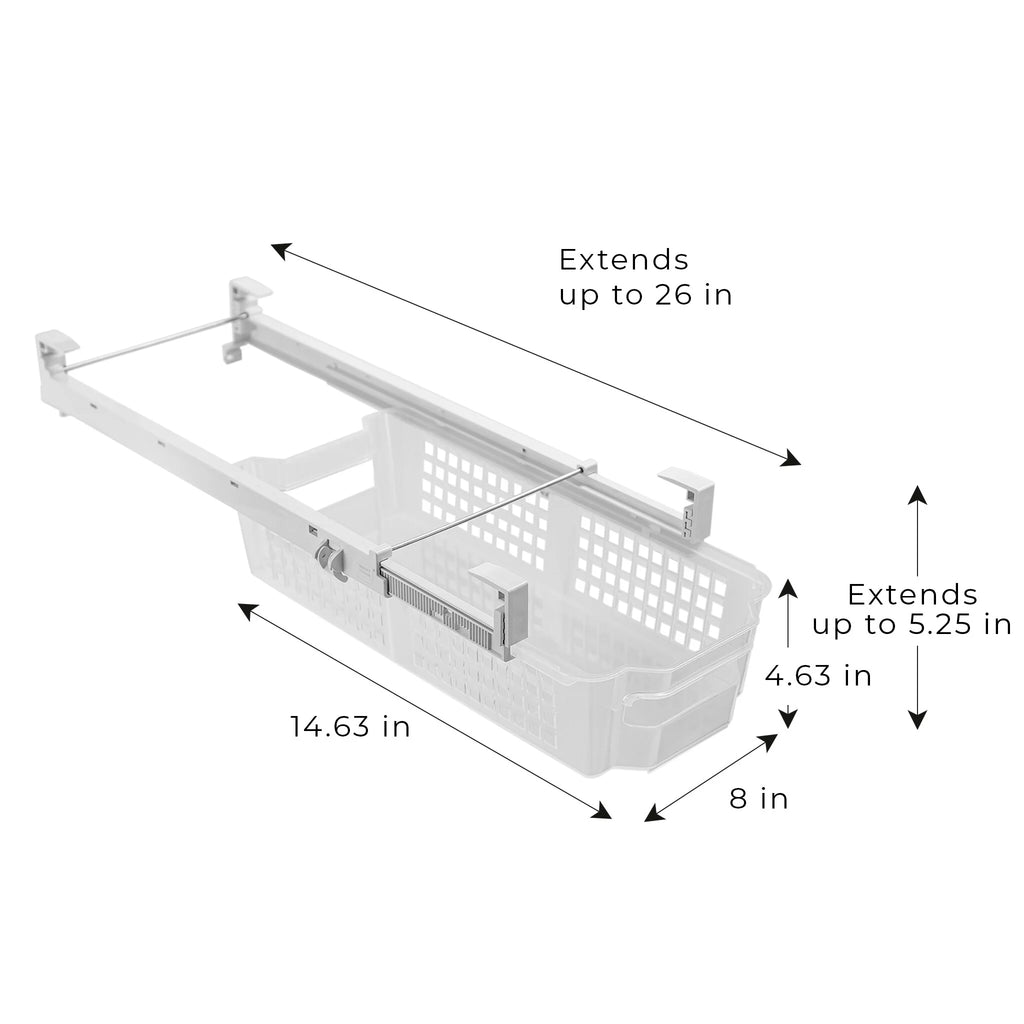 Smart Design Adjustable Pull Out Refrigerator Drawer