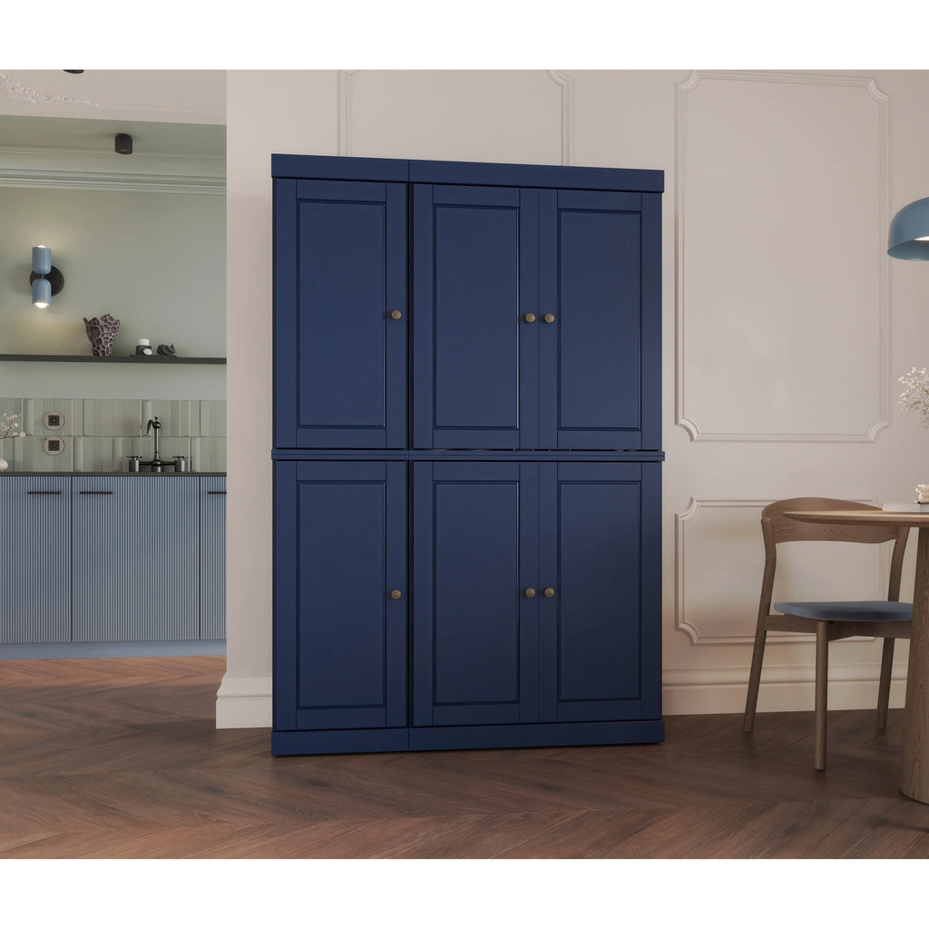 Palace Imports 100% Solid Wood China Pantry with Glass or Solid Wood Doors and 2-Drawers - 48.5" x 71.5"