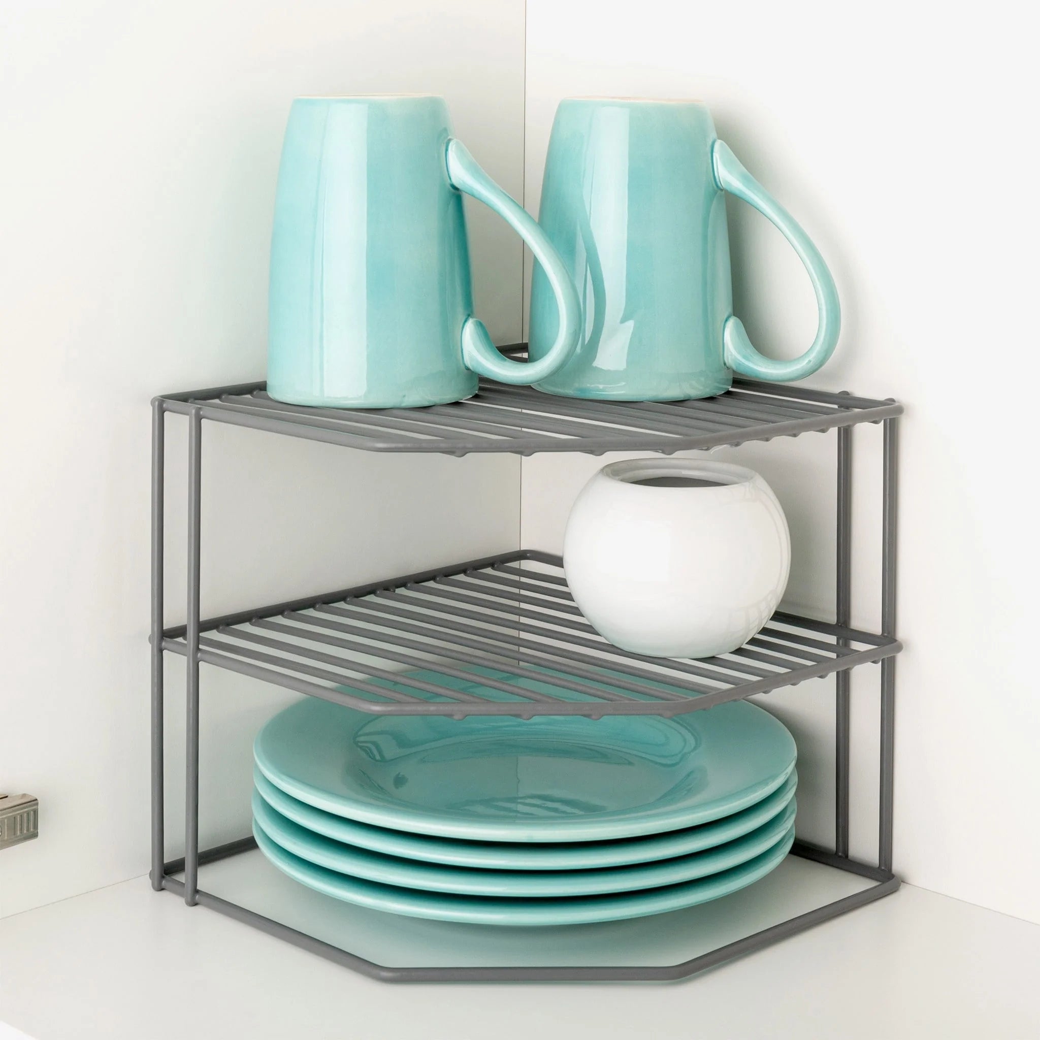 Smart Design 3-Tier Kitchen Corner Shelf Rack
