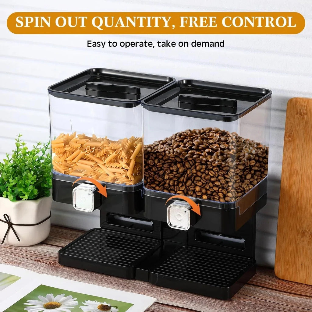 ColourTreeUSA 3.5L Single or Double Square Commercial Dry Food Dispenser