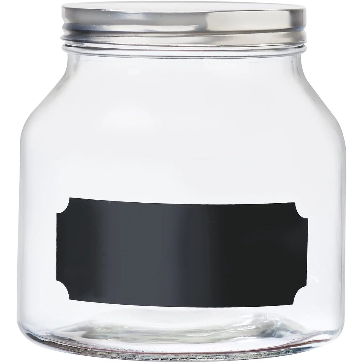 Amici Home Venice Chalkboard Glass Storage Canister Assorted Set of 3 - 76 oz 96 oz 132 oz