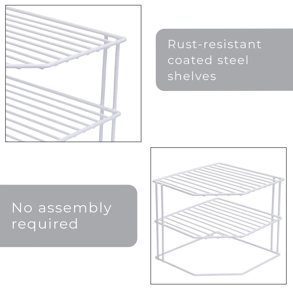 Smart Design 3-Tier Kitchen Corner Shelf Rack