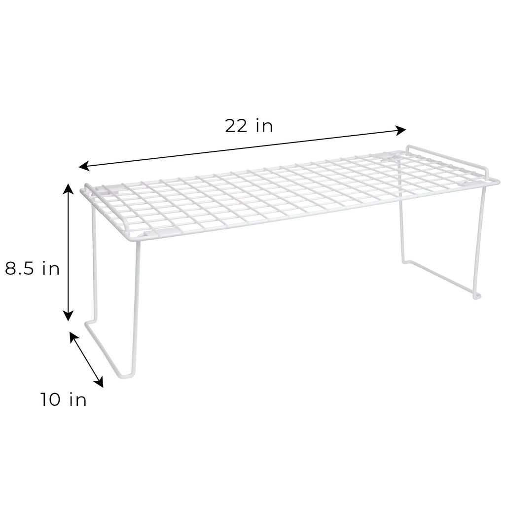 Smart Design Stacking Cabinet Shelf Rack - Extra Large 22 x 10 inch
