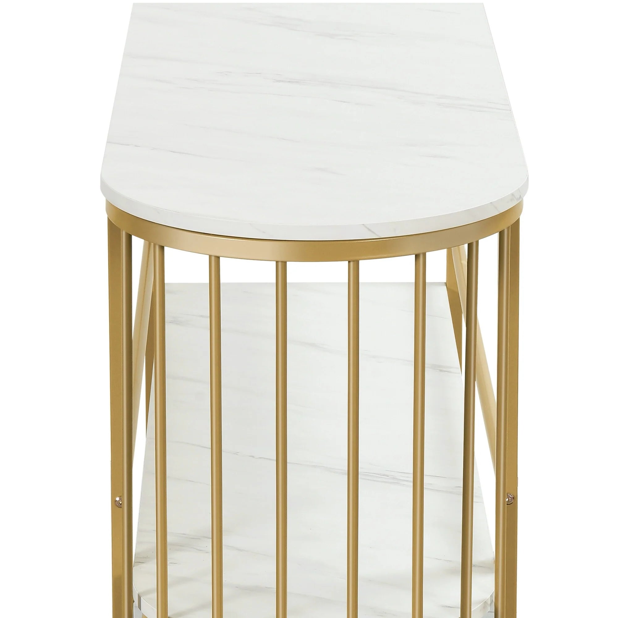 Moasis Home Bar Unit 3-Tier Liquor Bar Table with Glass Holder