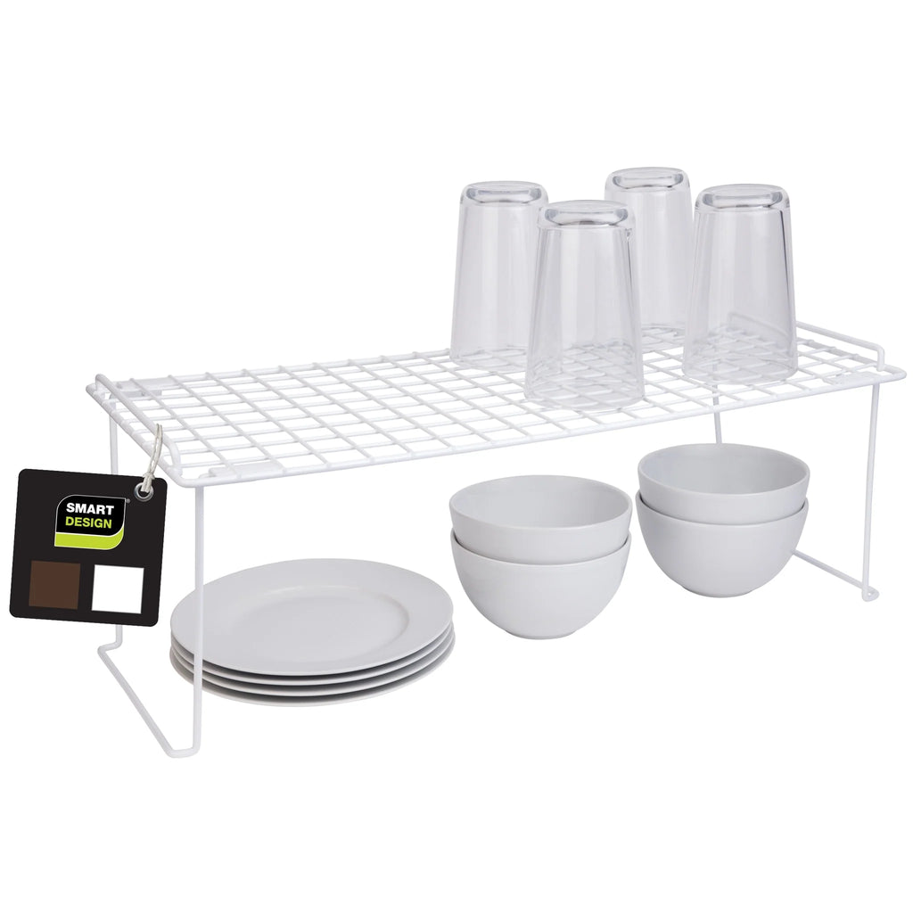 Smart Design Stacking Cabinet Shelf Rack - Extra Large 22 x 10 inch