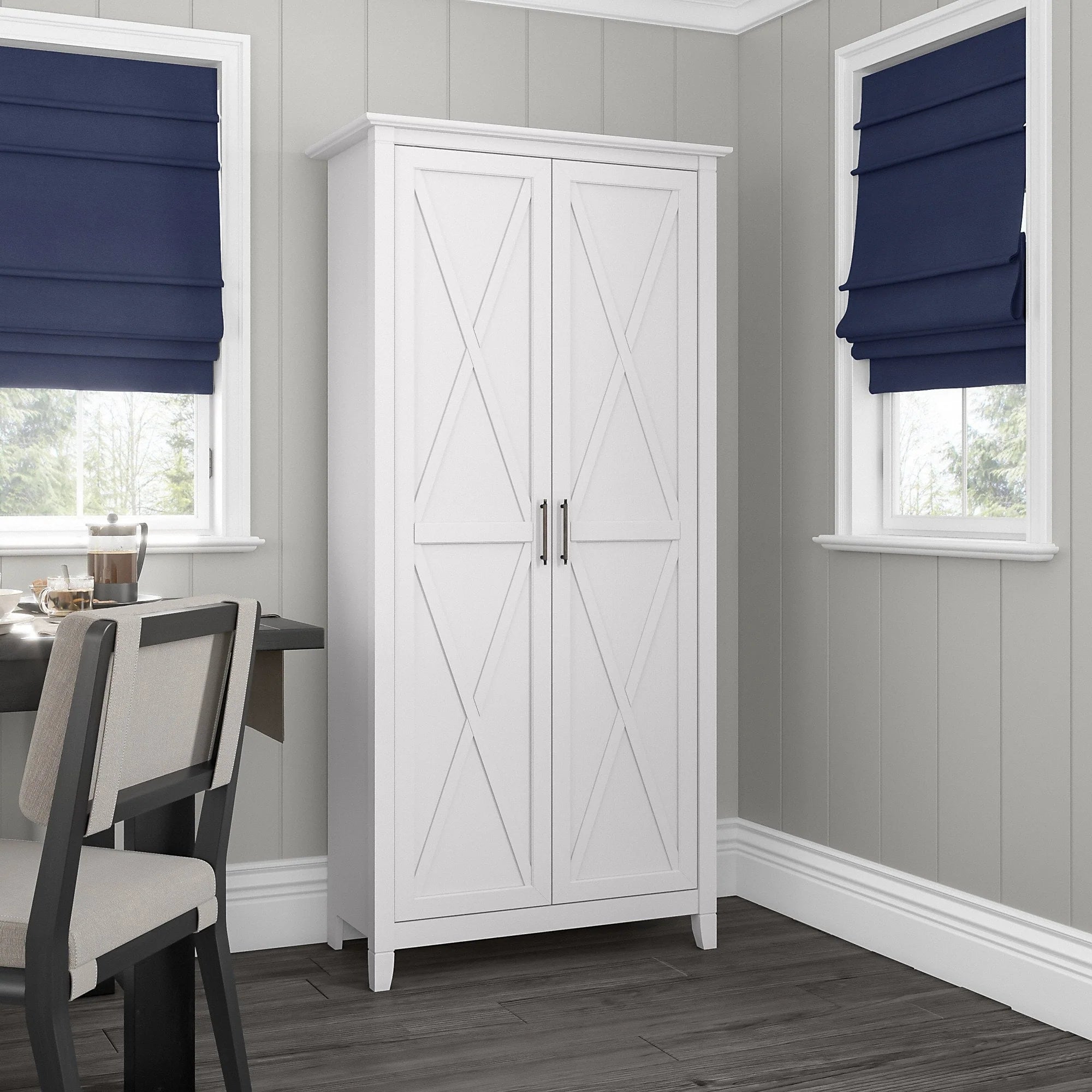 Key West Tall Kitchen Pantry Cabinet with Doors by Bush Furniture