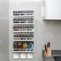 Wall Mount Spice Rack Organizer 5 Tier Height - 4.6"D x 16.6"W x 32.3"H