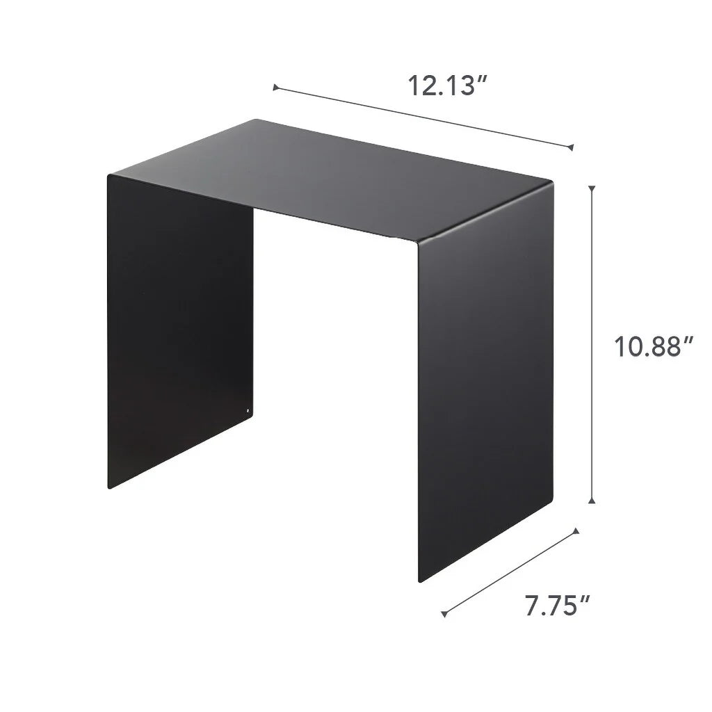 Yamazaki Home Riser (Set of 2), Steel, Supports 4 pounds, No Assembly - L 7.87 x W 12.2 x H 11.02 inches