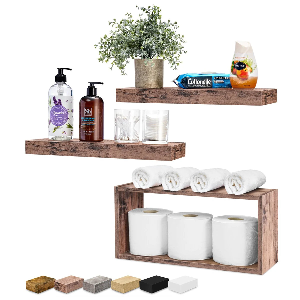 Sorbus Floating Shelves for Wall Set of 3 - 16"L X 5.5"W X 7.75H