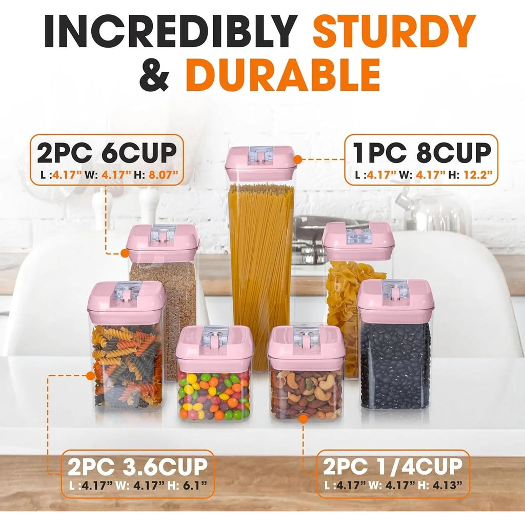 Cheer Collection 7-piece Stackable Airtight Food Storage Container Set