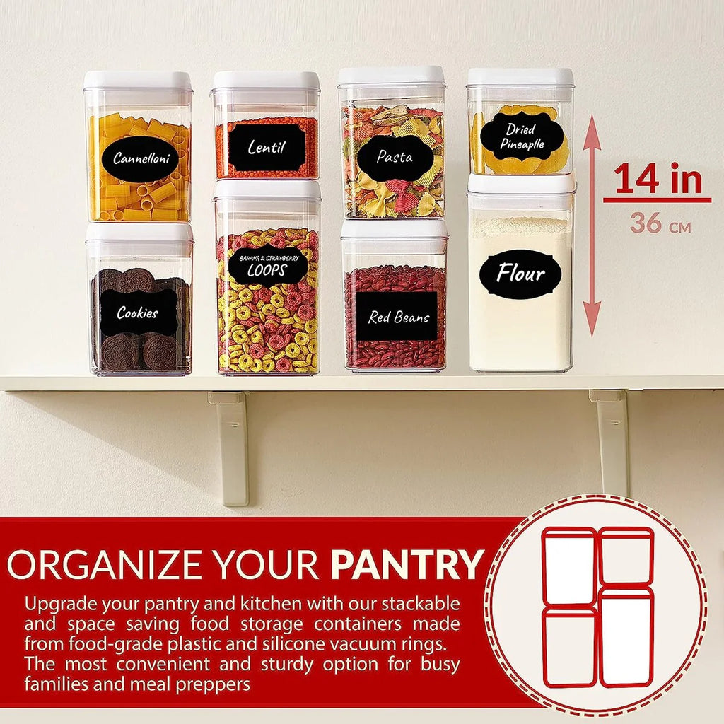 4 Pieces Set Air tight Food Storage Containers for Kitchen Pantry Organization