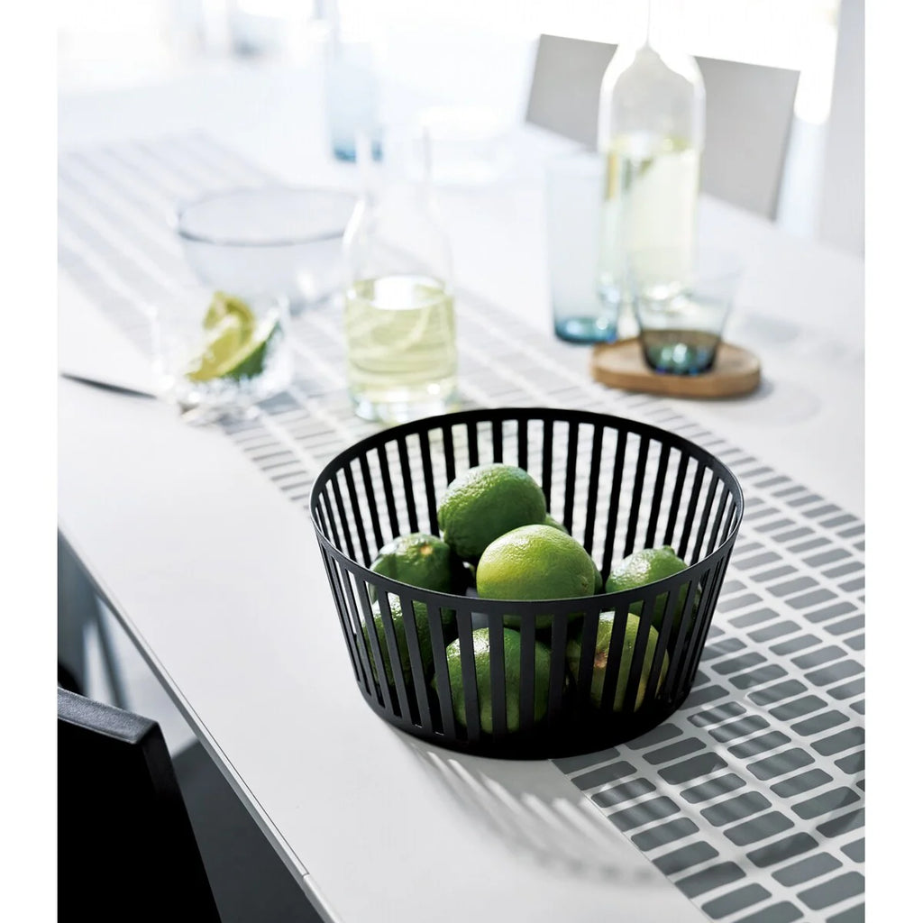 Yamazaki Home Fruit Basket - Two Sizes, Steel, Tall - L 8.46 x W 8.46 x H 3.94 inches