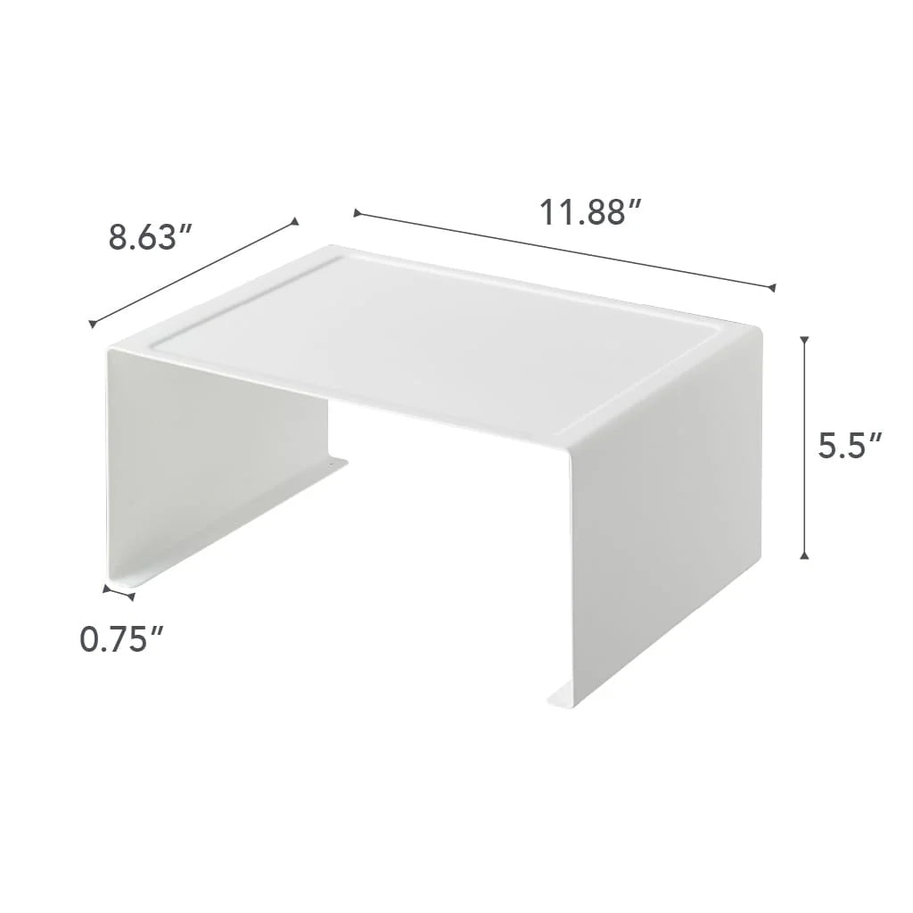 Yamazaki Home Stackable Countertop Shelf - Two Sizes, Steel, Large, Stack up to two, Holds 11 lbs
