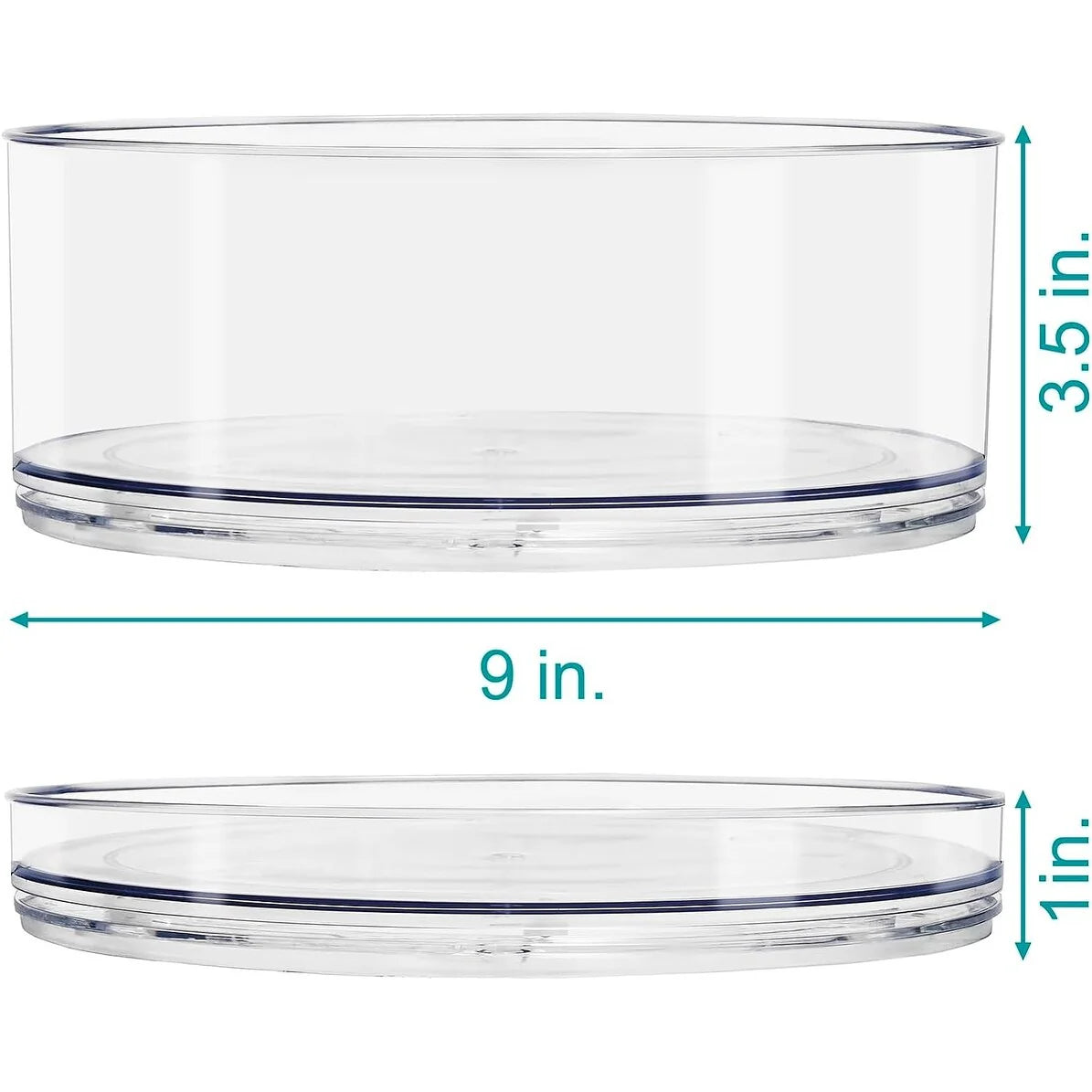 Sorbus Lazy Susan Organizer Rotating Set for Refrigerator Turntable Fridge Pantry Cabinet Table Makeup - Set of 3