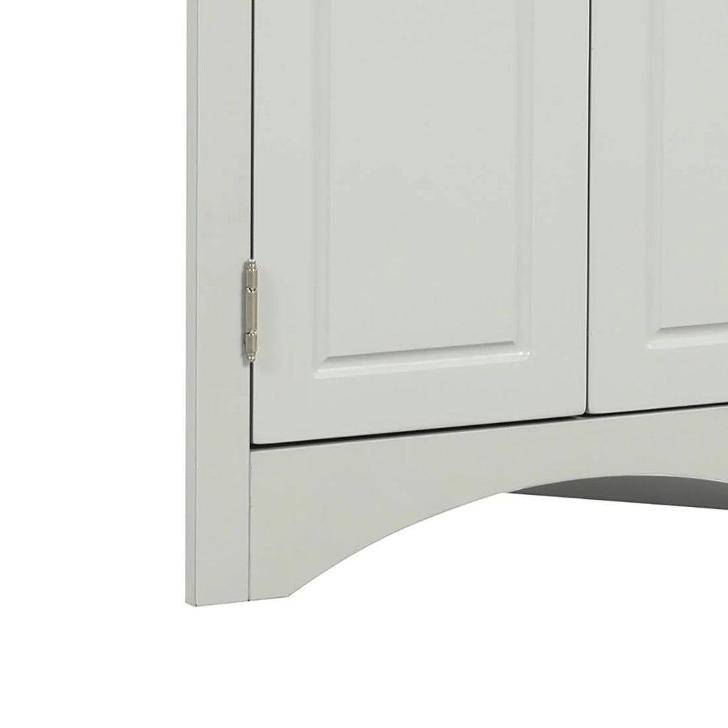 Modern Stylish Triangle Corner Storage Cabinet with Two Adjustable Internal Shelves