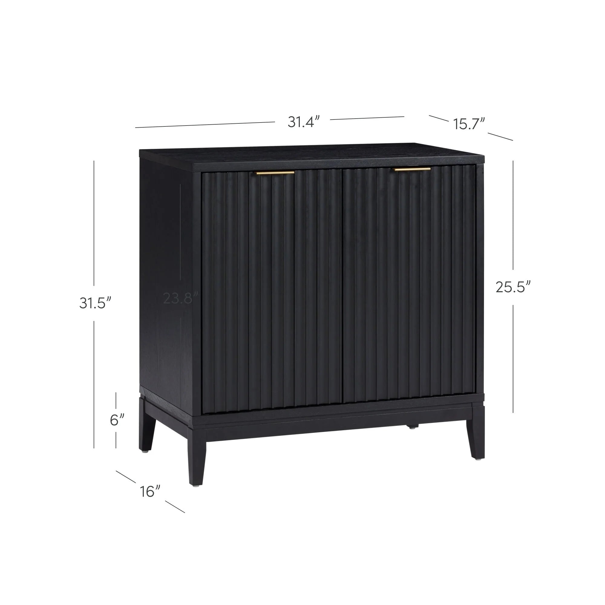 Jasper Modern Sideboard, Kitchen Storage Cabinet with Fluted Doors