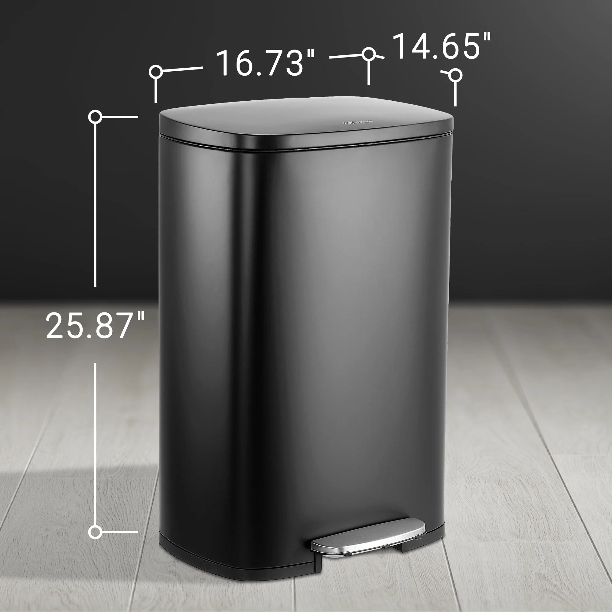 happimess 13-Gallon Trash Can with Soft-Close Lid and FREE Mini Trash Can