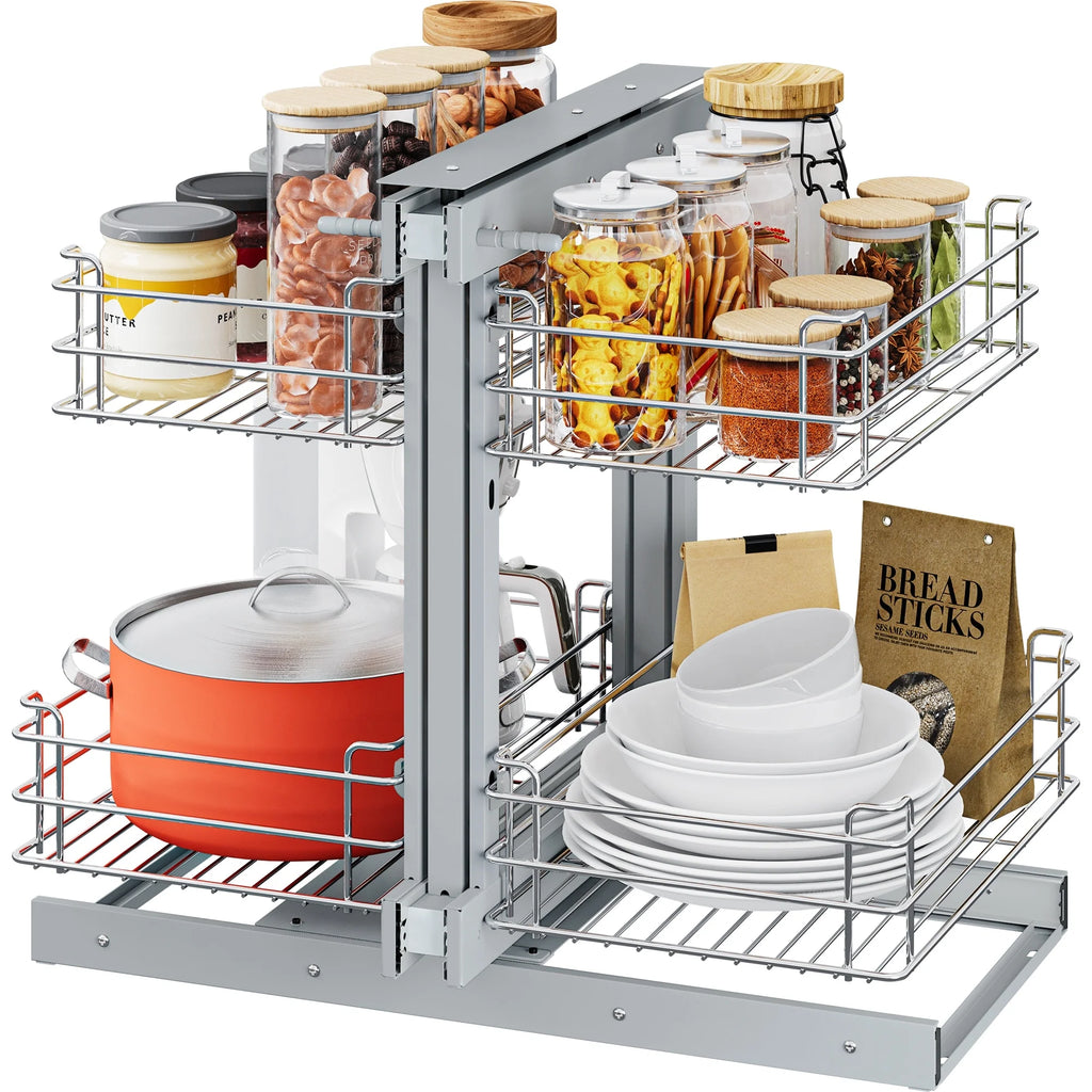Moasis Blind Corner Pull Out Organizer Pull Out Shelf Organizer