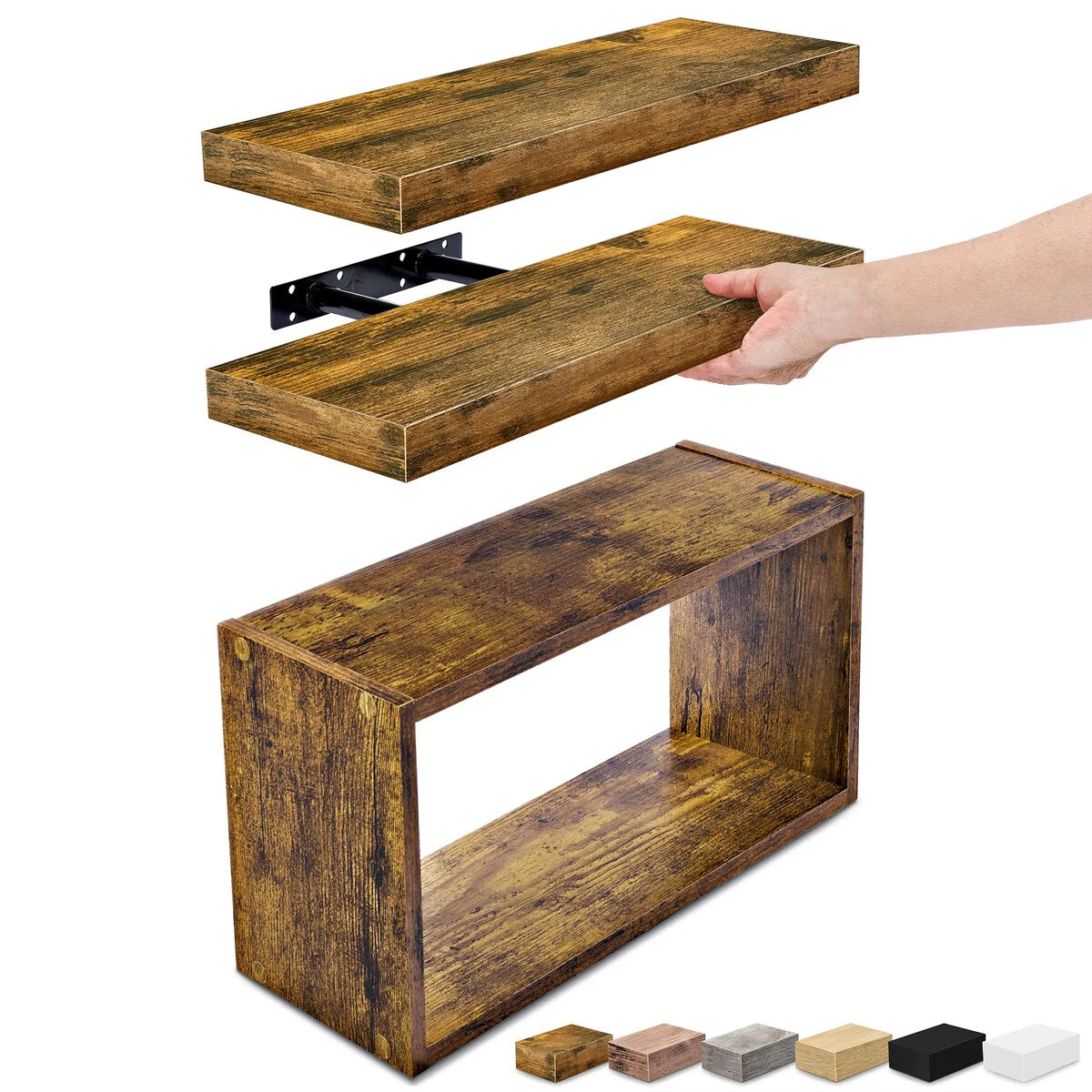 Sorbus Floating Shelves for Wall Set of 3 - 16"L X 5.5"W X 7.75H