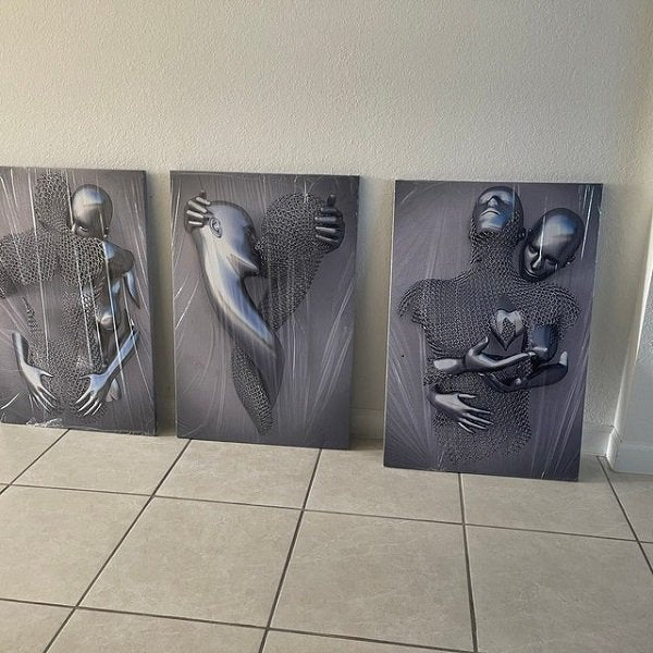 🔥49%OFF SALE ENDING SOON🔥 -- 💞 Love Heart Gray-3D Art Wall