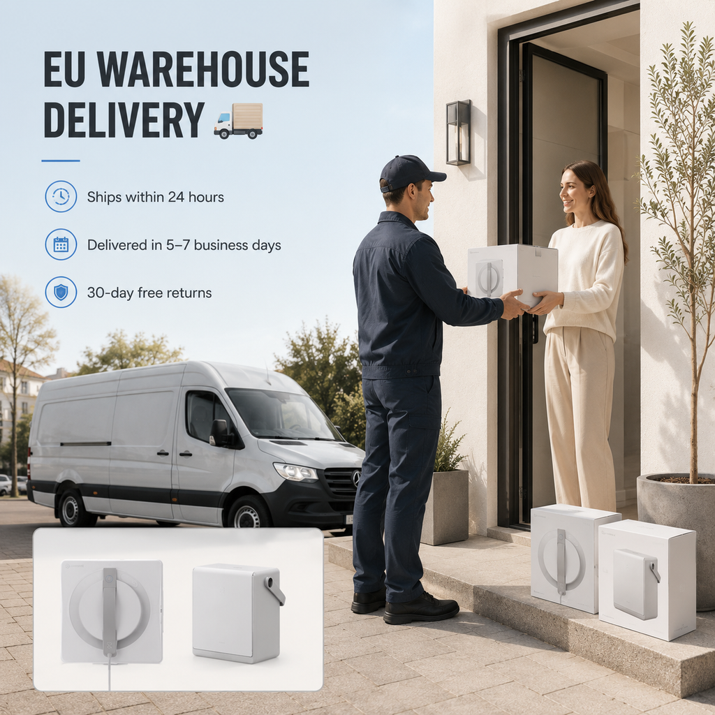 ✨ LIMITED TIME OFFER | Smart Window Cleaning Robot with Portable Station